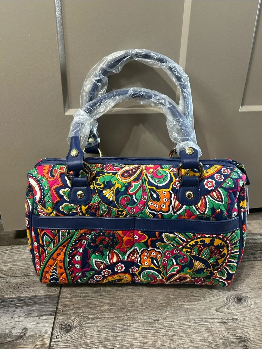 Vera Bradley Venetian Paisley dome satchel handbag Mini Loft Duffel